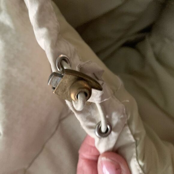 Roxy beige herringbone print endurance 10,000  down ski winter jacket M EUC - Picture 11 of 15